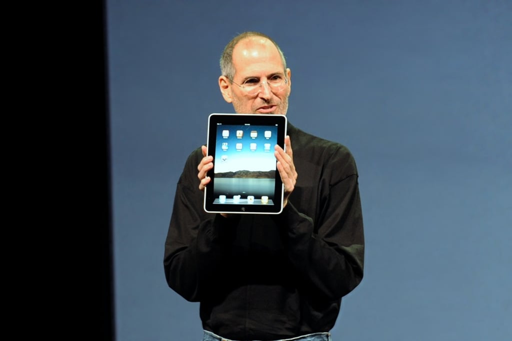 Steve Jobs with the Apple iPad, copyright Matt Buchanan https://en.wikipedia.org/wiki/Steve_Jobs#/media/File:Steve_Jobs_with_the_Apple_iPad_no_logo.jpg