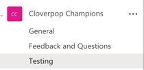 Cloverpop Champions Testing Channel