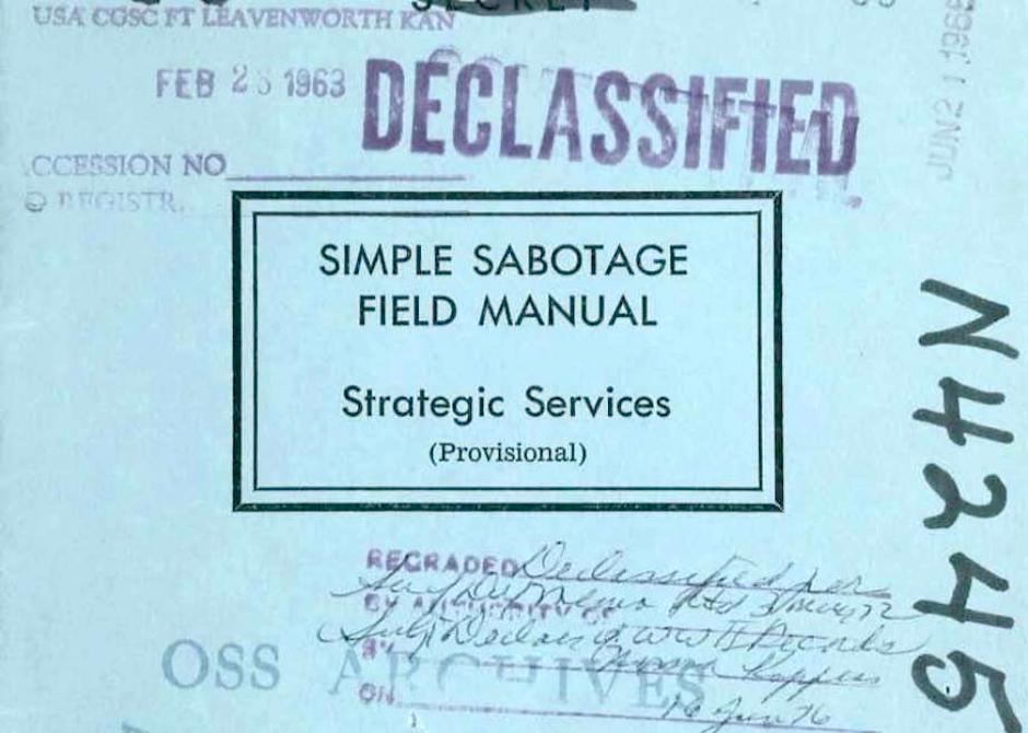 Simple Sabotage Field Manual